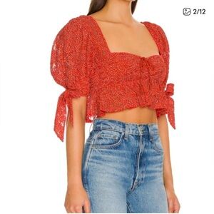 For Love & Lemons Leila Cropped Top